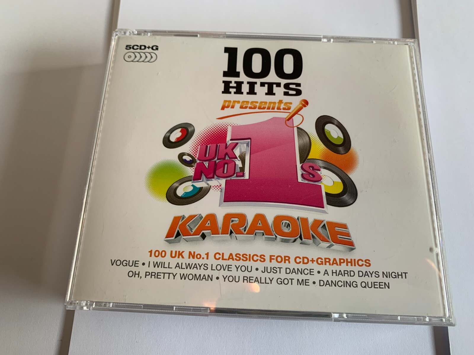 100 HITS - UK NO. 1s KARAOKE 5X CD ALBUM, (2014) EX/EX [B21]