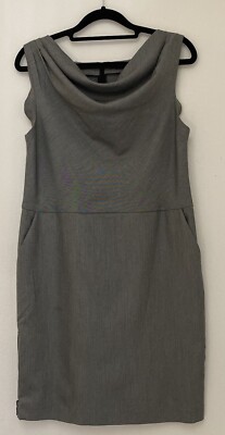 Gap Gray Cowl Neck Sleeveless Sheath Midi Dress Business Casual Size 0 |  eBay