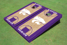 Kansas State University Wildcats Matching Purple Basketball Court Custom Cornhol