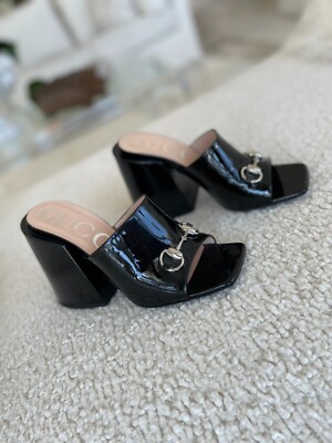 VINTAGE Gucci Black Women's Slide Sandal