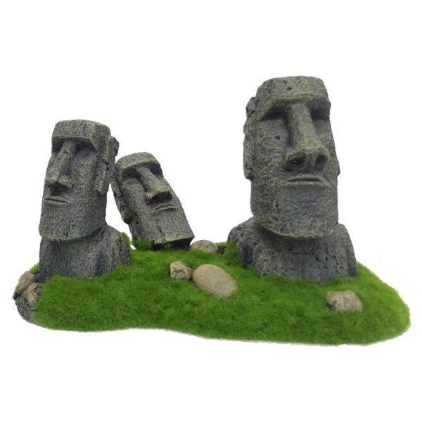 Aqua Della Aquariumdekoration Moai 21X12X13 Cm Zierfische Unbedenklich-image