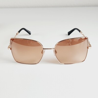 SWAROVSKI SK353 33F ROSE GOLD OVER SIZE METAL SUNGLASSES 