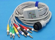 1set ALPTA Cardioline Delta 10leads ECG EKG Cable Banana4.0mm IEC K1107B