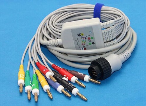 1set ALPTA Cardioline Delta 10leads ECG EKG Cable Banana4.0mm IEC K1107B - Foto 1 di 2