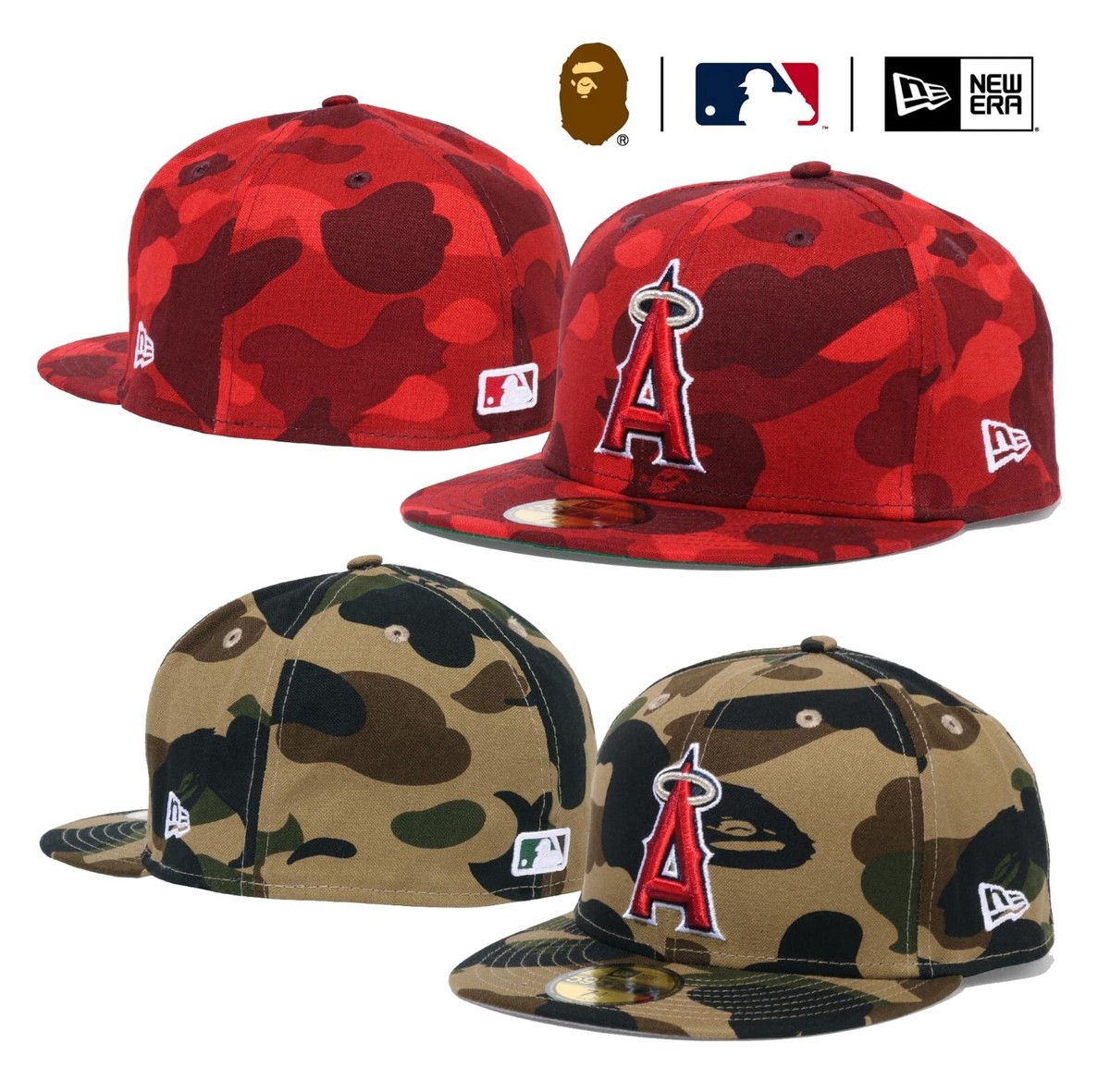ニューエラ x BAPE x MLB 59FIFTY キャップ 7 3/8