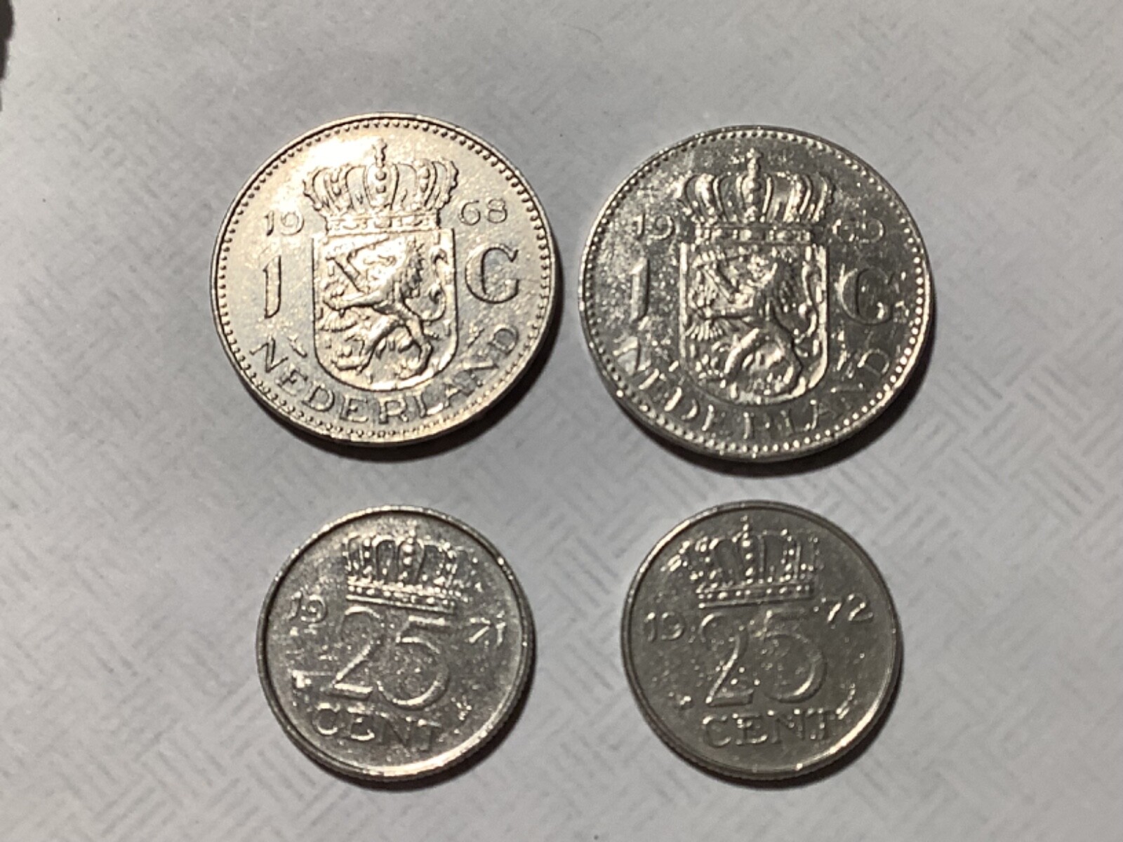 Lot of 4 Netherlands Coins-Circulated as shown 