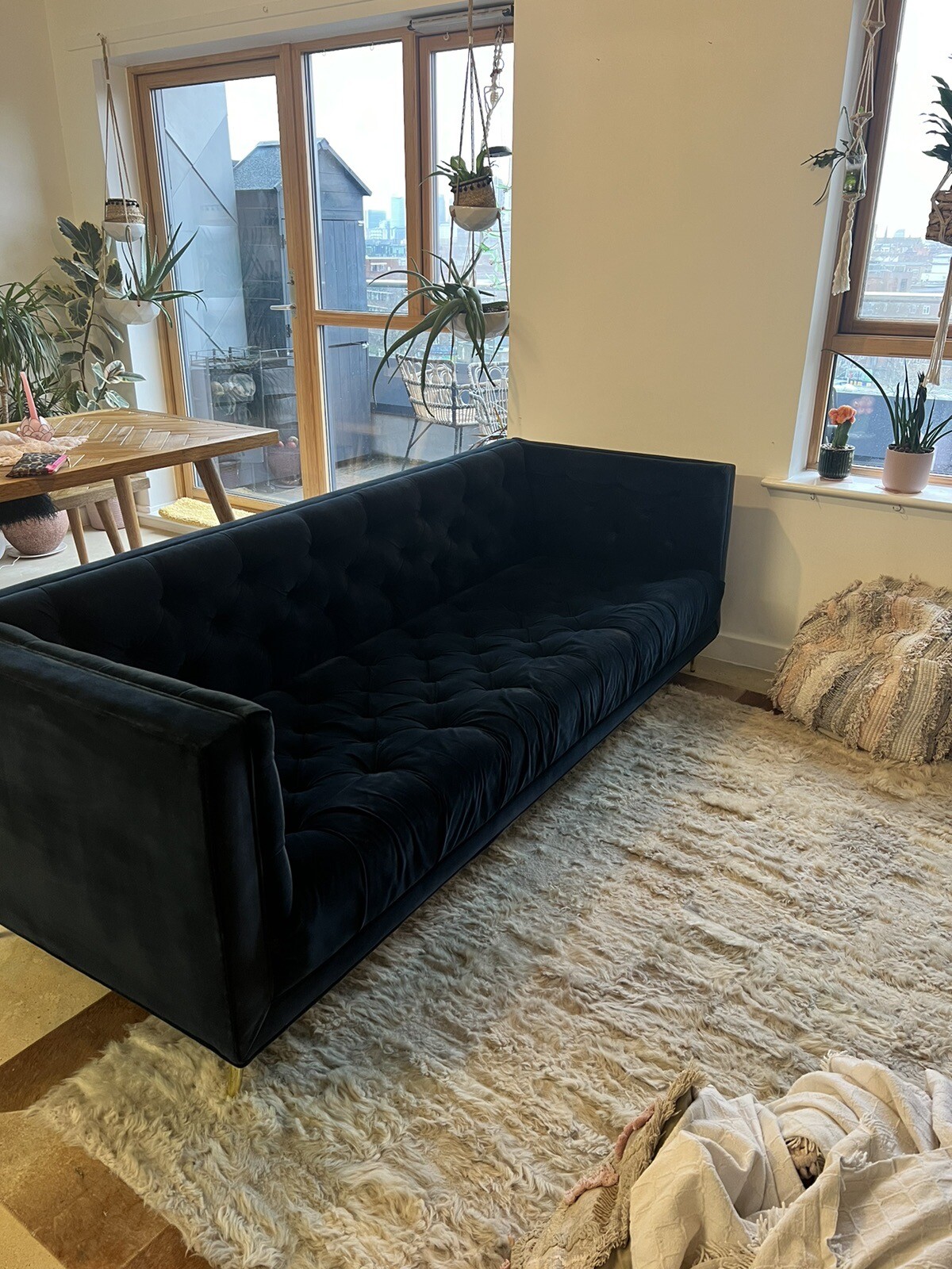 Swoon Vincent Tuxedo 4 seat sofa good condition RRP £2,134 “INK