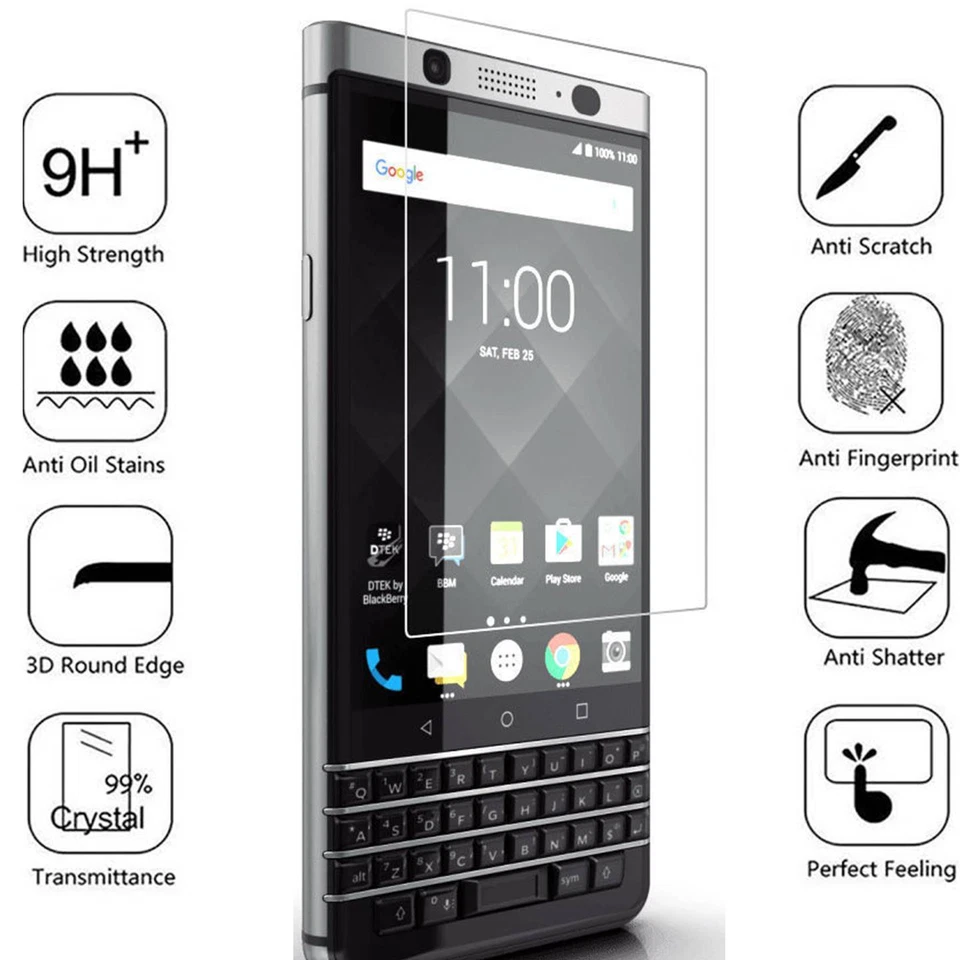 [3-УПАКОВКА] Протектор экрана BISEN закаленное стекло для BlackBerry Keyone - Изображение 2 из 4