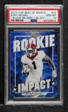2019 Leaf Best of Sports Blue Wave 10/10 Sony Michel #15 PSA 10 GEM MT n0c