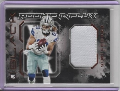 2021 Panini Black Rookie Influx Memorabilia Copper #40 Simi Fehoko   09/50