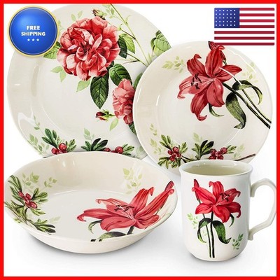 Tudor England Tudor Royal Collection 24-Piece Round Dinnerware Set Service For