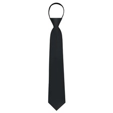 Ties for Women, Womens Neck Tie, Zipper Pre Tied Girls Female Necktie for Black