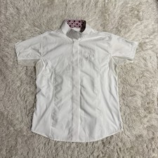 Women’s Large White Equine Couture Short Sleeve Horseback Riding Show Shirt