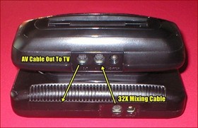 Sega 32X GOLD 8 PIN Link Data Connector Cable for Sega Genesis 2 Console System