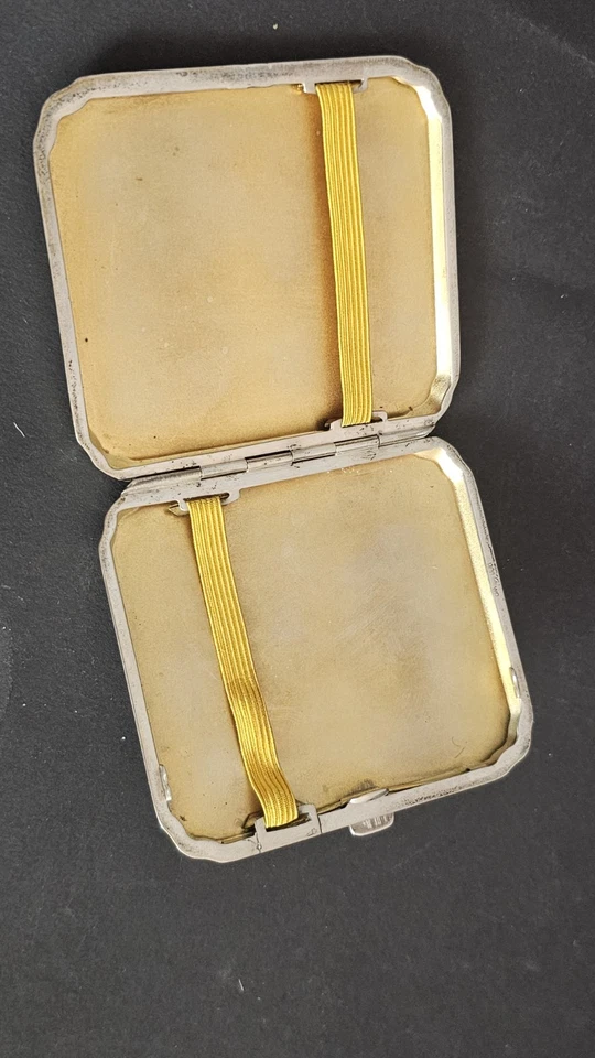 Zigaretten Etui Silber Pforzheim Emaille 100g Meistermarke WR - Bild 4 von 4