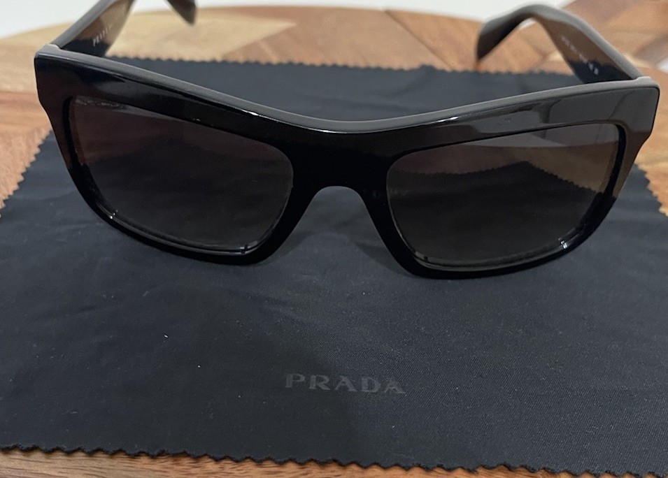 PRADA Rectangle Sunglasses Black Frame - image 4