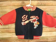 Vintage Sesame Street Elmo World Series Varsity Jacket Coat 12M 90s Rare