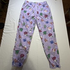 Old Navy Women's Christmas Flannel Pajama Pants Purple Drawstring M