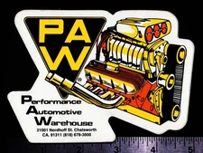 PAW Performance Automotive Wholesale  Original Vintage 70's Racing Decal/Sticker
