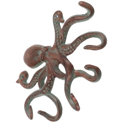 Wall Mounted Hooks for Entryway, Vintage Octopus Animal Key Holder Coat Rack,