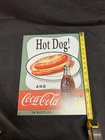 Hot Dog and Coca Cola Coke Combo 15 Cents Retro Vintage Tin Sign 13 X 16 "