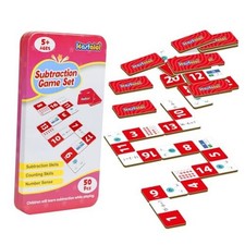 Dominoes Set,Math Manipulatives Games for Kids,Counting Subtraction