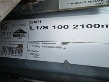 IG Steel Cavity Wall Lintel L1/S 100 2100mm Length FREE DELIVERY