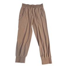 Athleta Size 8 Khaki Tan Camden Joggers Pants Athletic Athleisure High Rise Gym