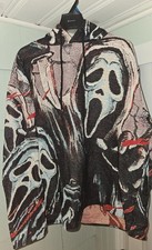 Ghost Face Hoodie Size XL Scream Tapestry Spirit Halloween Costume Jacquard NWT