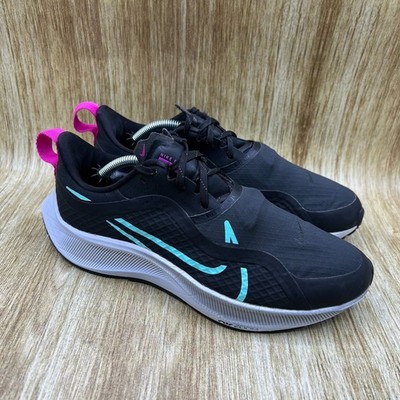 Nike Air Zoom Pegasus 37 Shield Women's Size 8.5 Running Shoes Black CQ8639-003