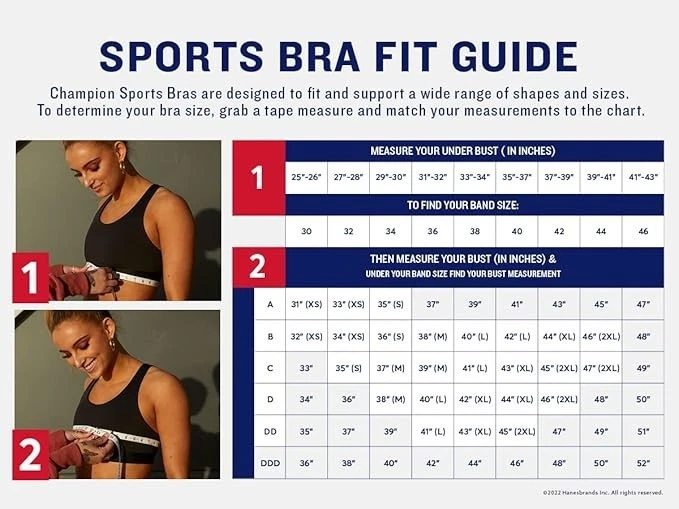 Sujetador deportivo Champion con aros con control de movimiento para mujer, llama roja, 34B nuevo con etiquetas Foto 4 de 4