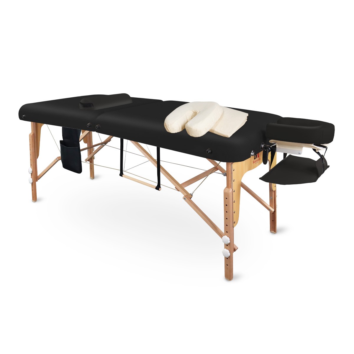 MASSUNDA Massageliege Massagetisch Massagebank Liege mobil klappbar Schwarz