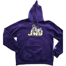 James Madison Dukes JMU Purple NCAA Champion Pullover Hoodie Size Medium M 