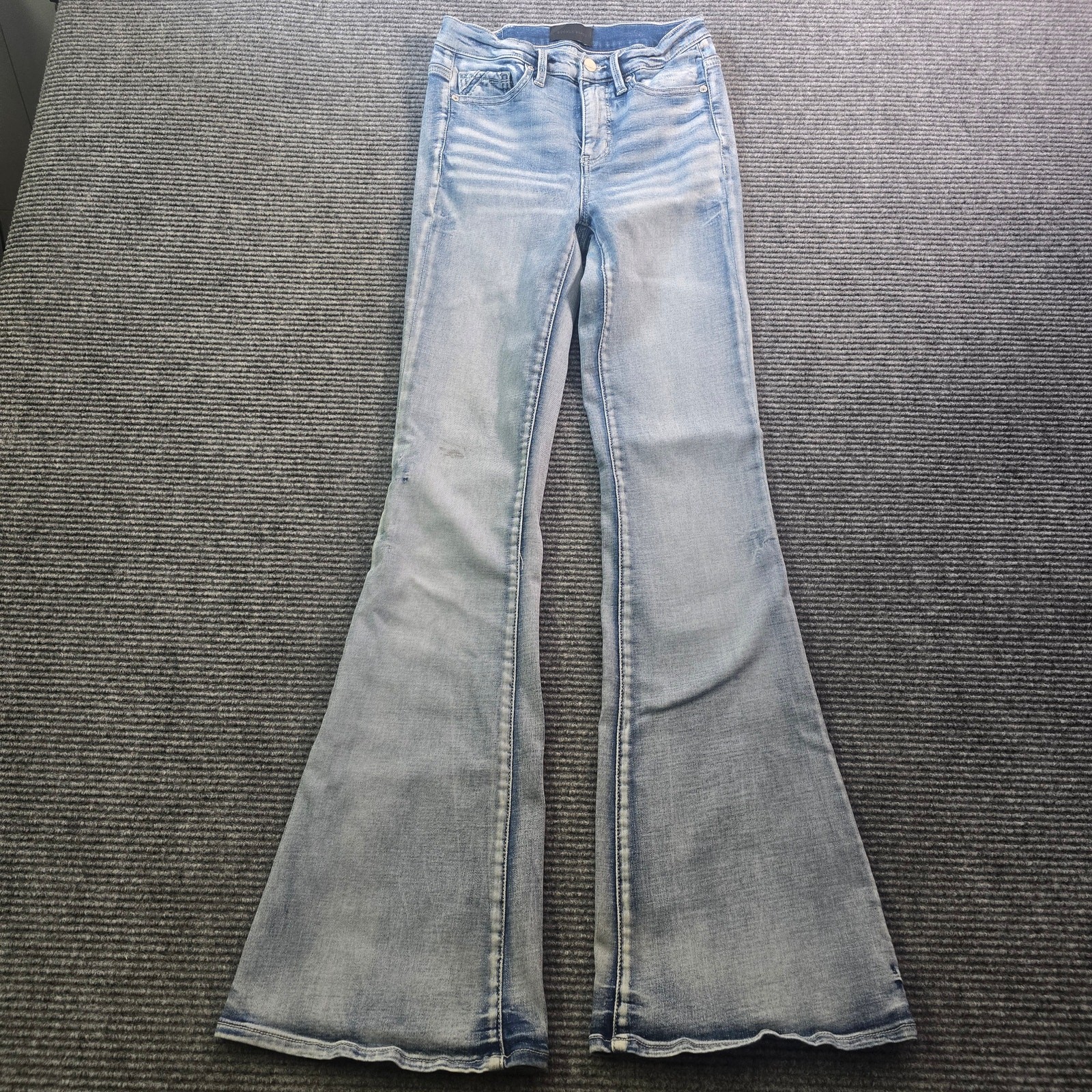 Buckle Black Jeans Women's 24x36 Blue Flare Stretch