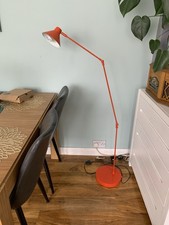 Red Adjustable Floor Lamp AnglepoiseStyle Articulated Reading Light Vintage150cm