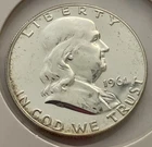 1961 Ben Franklin Half Dollar Uncirculated Gem Vintage 90% Silver Flashy