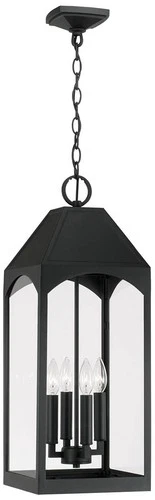 Burton 26 1/2" High Black 4-Light Outdoor Hanging Light - Picture 2 of 6