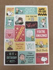 Charles M Schulz Peanuts Snoopy  Friends Sticker Sheet Large Format Hallmark