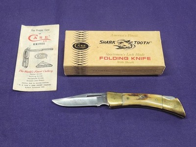 Vintage Case XX USA 5197 L-SSP (SHARK TOOTH) Stag Knife NO SHEATH