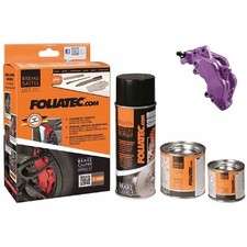 Image of Brake Caliper Paint Set Cleaner Brush Gloves Stick Deep Violet - Foliatec FT2179