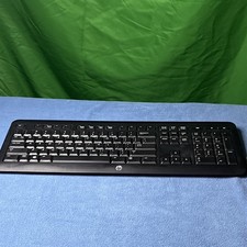 HP Black Full-Size Standard Wired Keyboard, English QWERTY Layout-0068