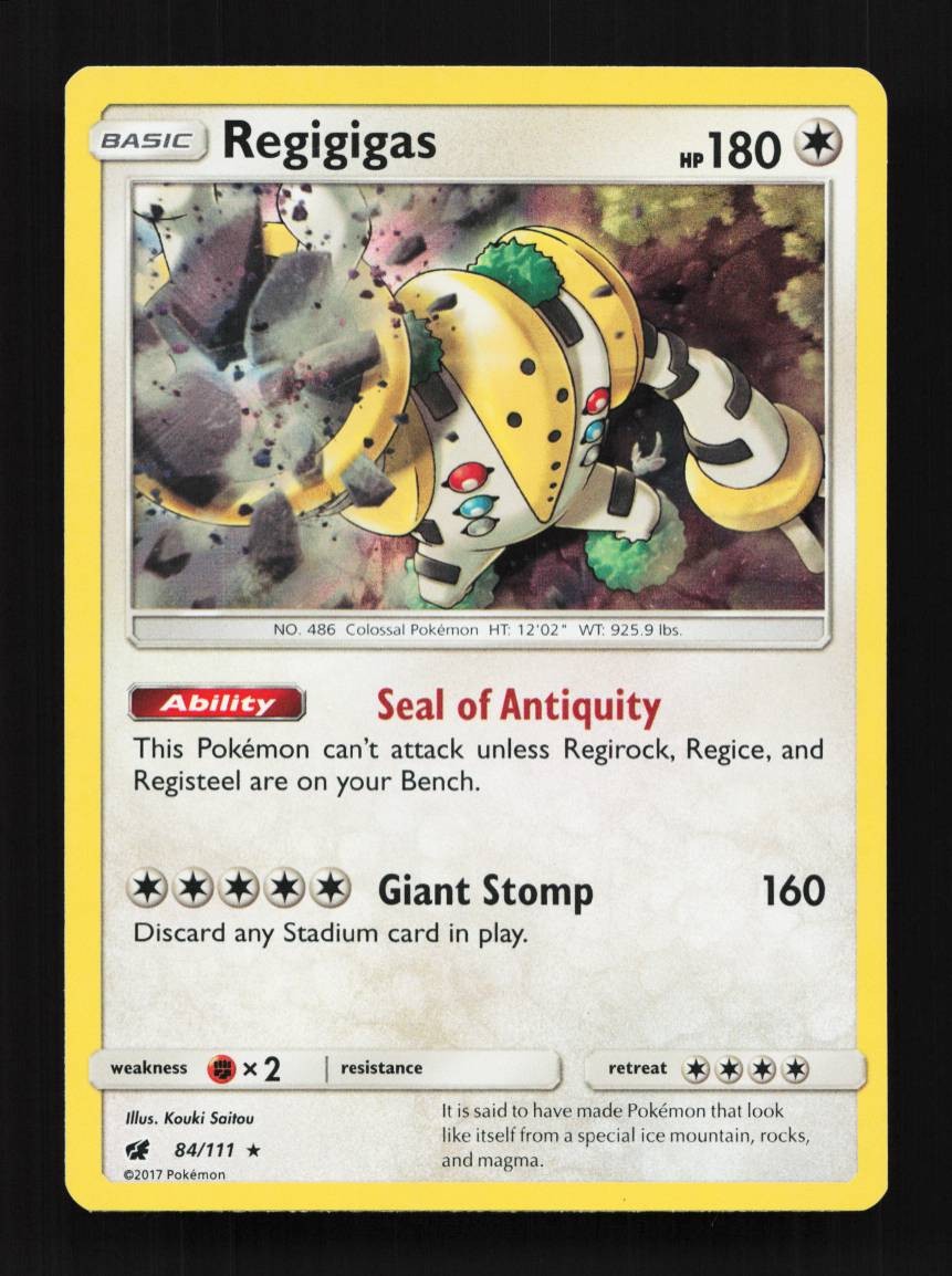 Regigigas 84/111 Crimson Invasion English Pokemon Card TCG