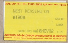 West Kensington 10 - UTS London Underground ticket - London W14 - District Line