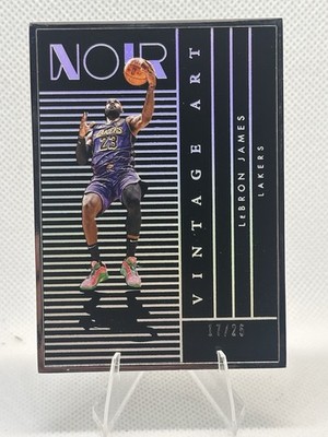 2024 Panini Noir LeBron James Vintage Art #/25 Lakers