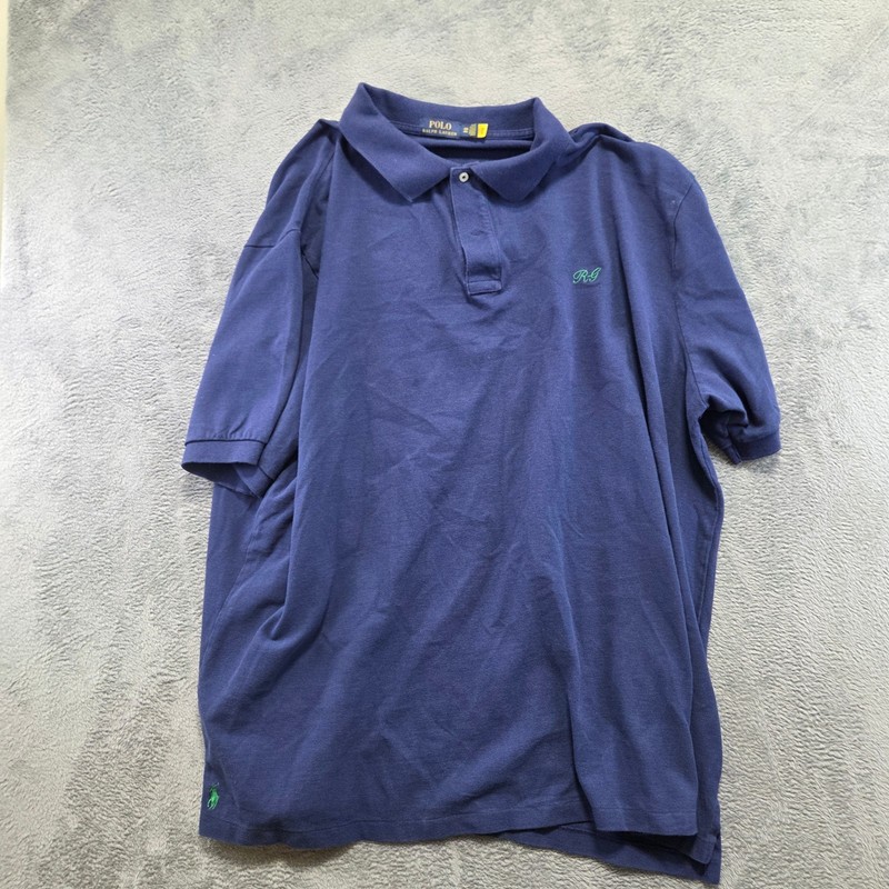 Polo Ralph Lauren Polo Shirt Men's Size 4XB Blue Casual Short Sleeve Cotton Logo