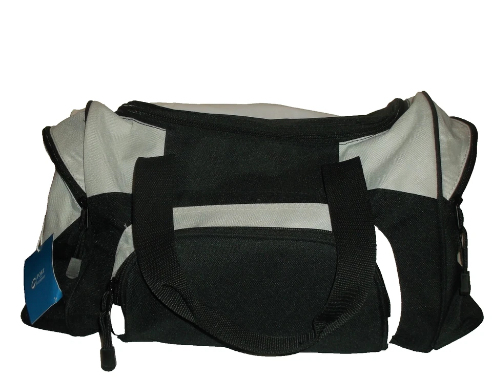 Bolso de Lona Port & Company Bloques de Color Negro y Gris Nuevo con Etiquetas Foto 2 de 4