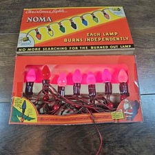 Vintage 1939 Noma Christmas Tree Lights in Box Bakelite Tested- Works