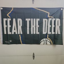 Milwaukee Bucks Flag Playoff SGA 59x35 Fear The Deer