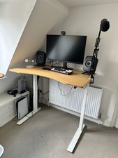 Fully Jarvis Contour Bamboo Standing Desk white 1200mm