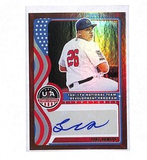 2025 Panini USA Stars & Stripes Luke Armijo 63/99 Red Auto Autograph Card 